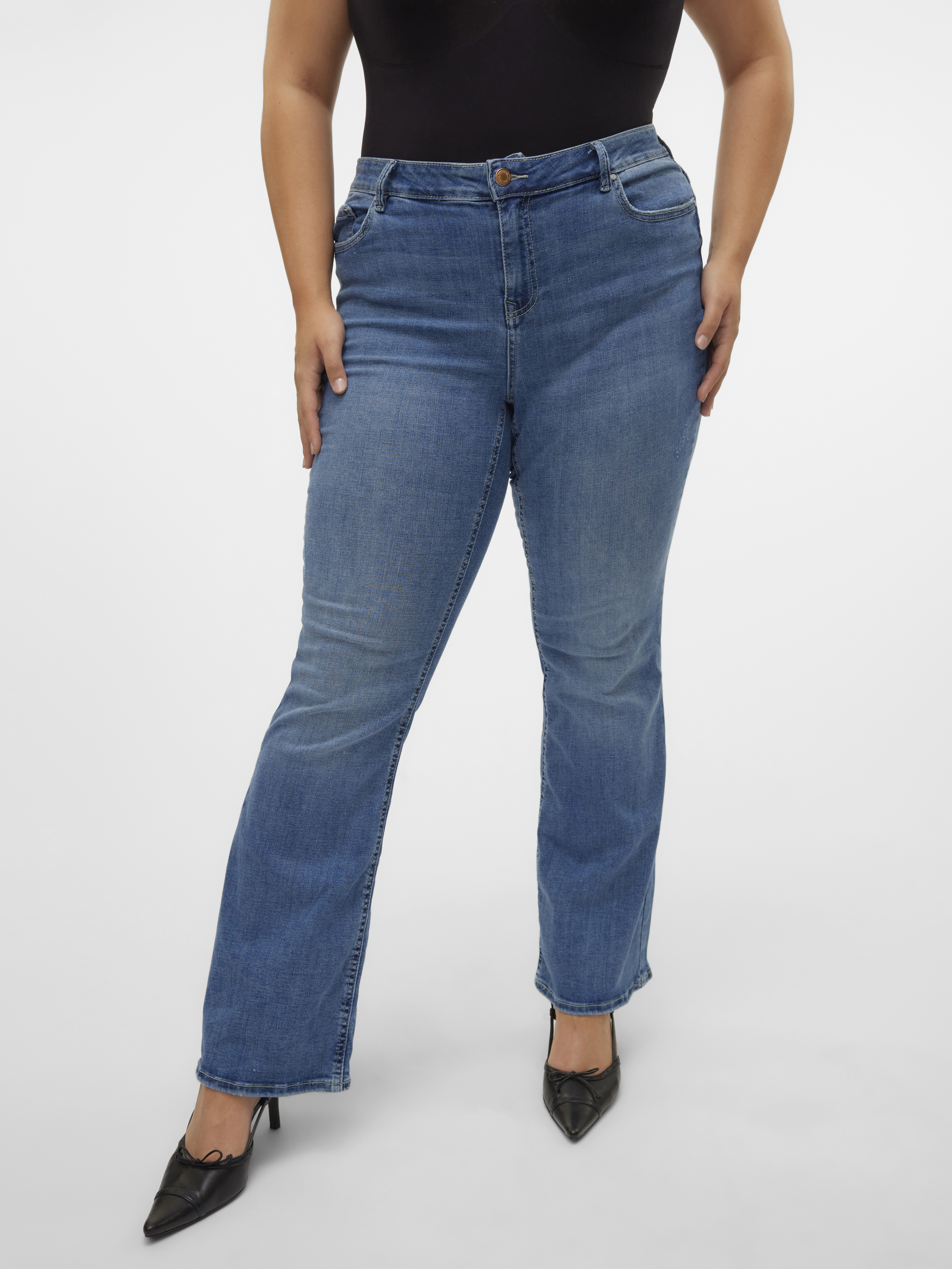 Mid rise jeans Flash Flared light blue