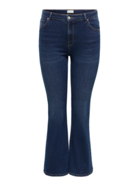 Only Reese Retro flared jeans in dark blue