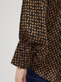 Blouse Caramel Square Dot