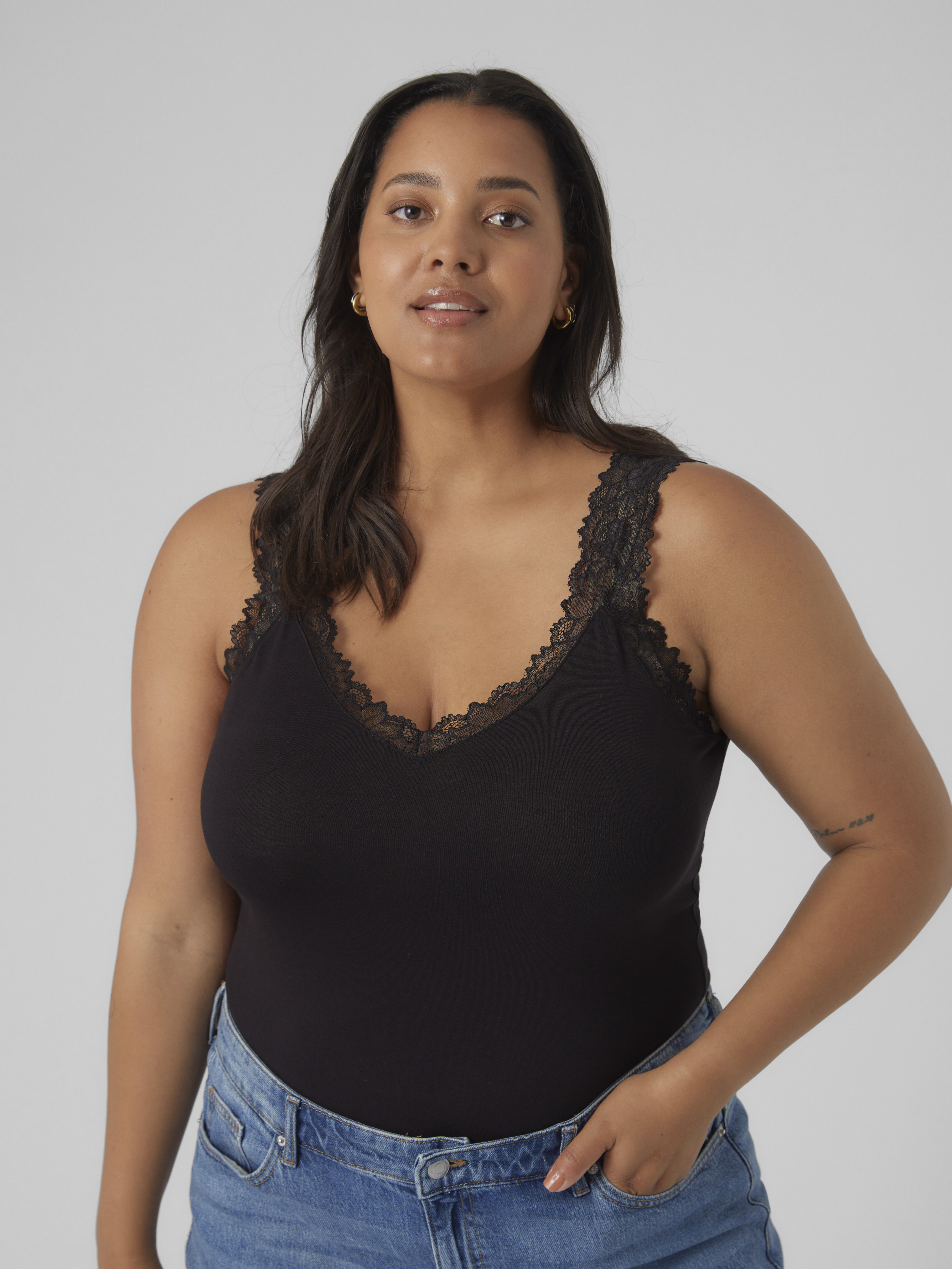 Top Rosa in zwart