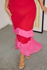 Red & Pink Angelina dress NFD