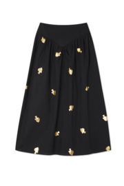Black Marra Skirt With Gold Fish Fleck NFD