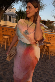 Abstract Tilly Plisse dress NFD