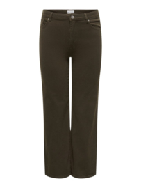 Wide leg jeans Willy in donkerbruin 32'