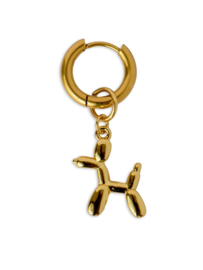 Jeff Koon's Golden Dog Earring