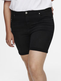 Denim short Laola in zwart