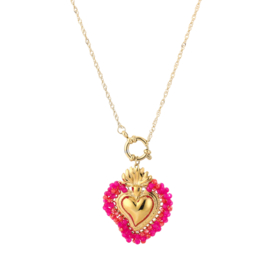 Ketting beaded heart