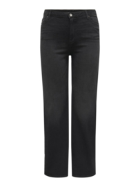 Willy wide leg jeans in gewassen zwart