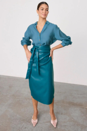 Jaspre Skirt Vegan leather Teal NFD