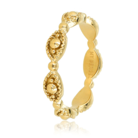 Gouden ring met oogjes