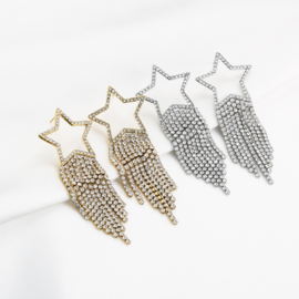 Earrings Star strass