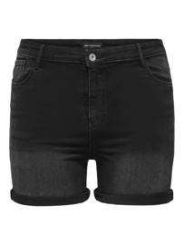 Denim short Laola in zwart