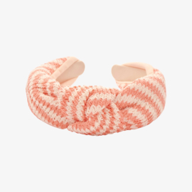 Haarband Pink Stripe Raffia