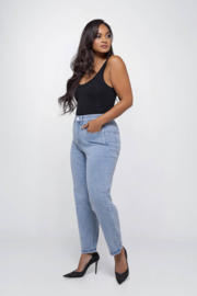Fox Factor Gigi L.A. Blue 30" - Mom fit jeans