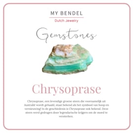 Gouden oorbellen Chrysoprase edelsteen