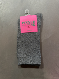 Socks Basic Glitter - Black Silver