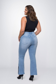 Fox Factor Bobi Fiji Blue Split 32” - Flared jeans