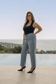 Fox Factor Dixi  Honolulu Blue 30" - Cropped Wide leg jeans