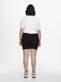 Denim short Laola in zwart