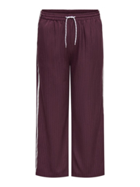 Pantalon Everlyn met pinstripe in bordeaux