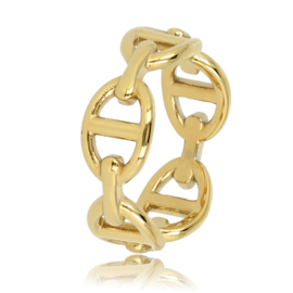 Stijlvolle ring met schakels