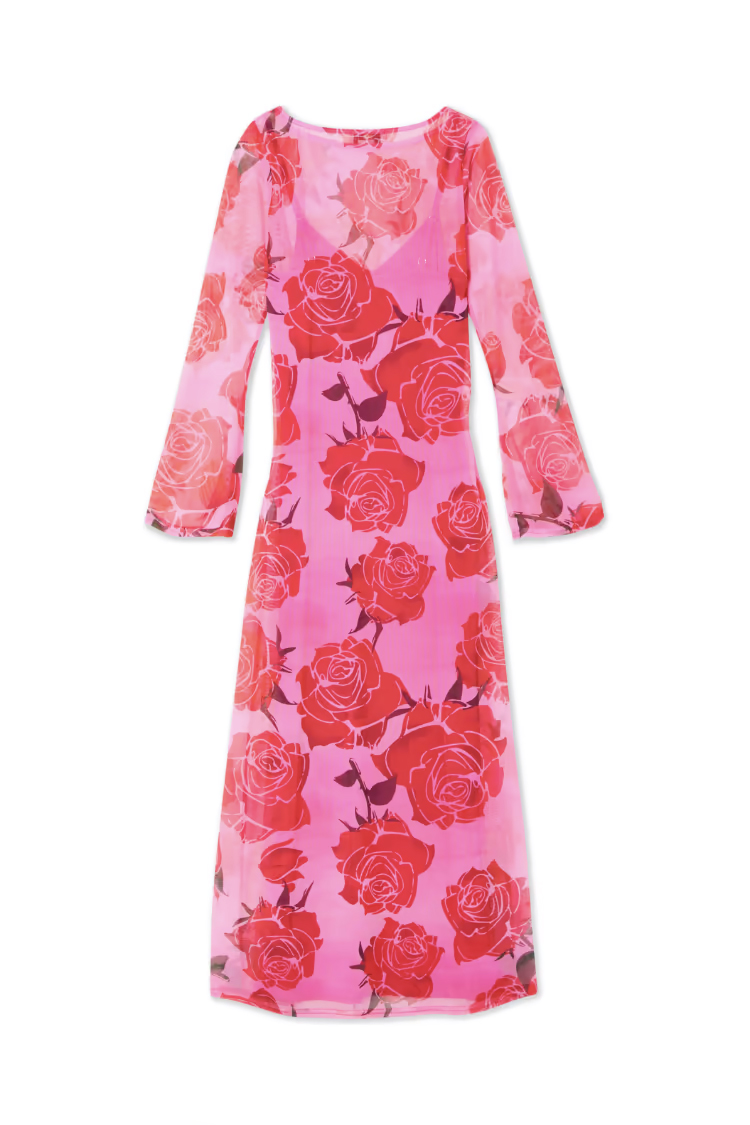 Pink Rosa Aria Mesh dress NFD