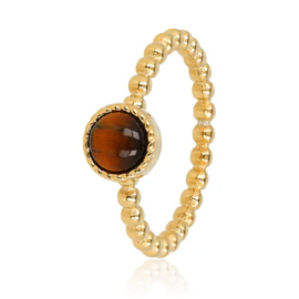 Statement ring met Tiger Eye