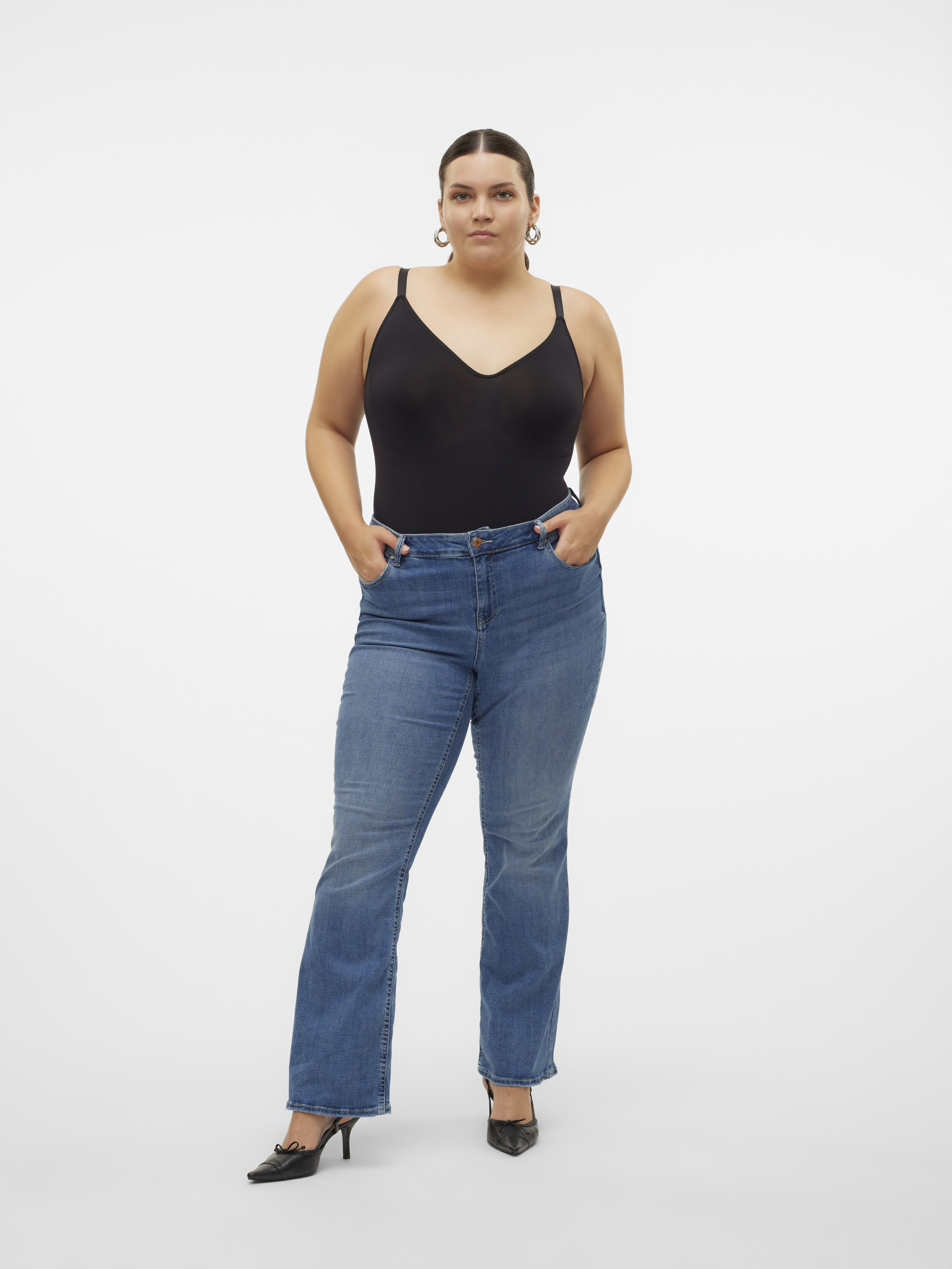 Mid rise jeans Flash Flared light blue