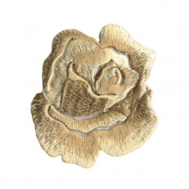 Strijkapplicatie roos XL beige