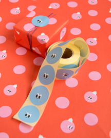 Sticker smile blue (per 8 stuks)