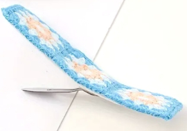 Haarclip gehaakt blue aqua