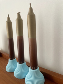 Dippy kaars goud/bruin