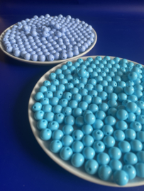Acryl kralen lichtblauw en turquoise 8 mm