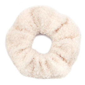 Scrunchie haarelastiek teddy beige