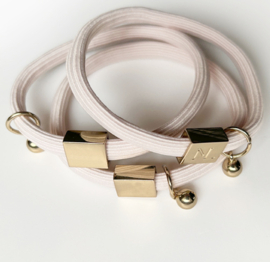 Haar-elastiekje + armband pink