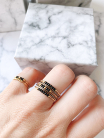 Ring palm Blackbeads coldplated