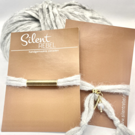 Armband alpaca gold grey