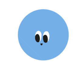 Sticker smile blue (per 8 stuks)