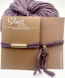 Armband alpaca gold purple