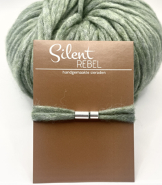 Armband alpaca zilver green