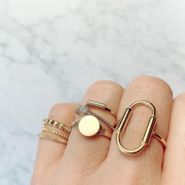 Ring goudkleurige stapelring