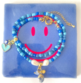 Armband blue heart