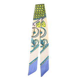 Bandana sjaal light salmon pink-yellow-purple