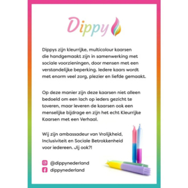 Dippy kaars goud/bruin