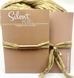 Armband alpaca gold oker