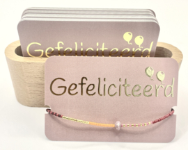 Kaart "gefeliciteerd"