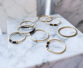 Ring palm Blackbeads coldplated