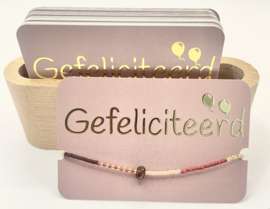 Kaart "gefeliciteerd"