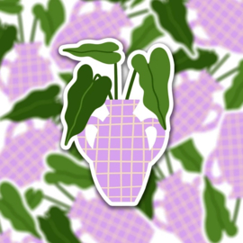 Vinyl sticker "plant paars"