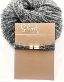 Armband alpaca zilver antraciet